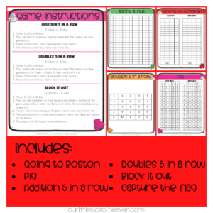 Dice Games (1) Dice Games for Math Practice